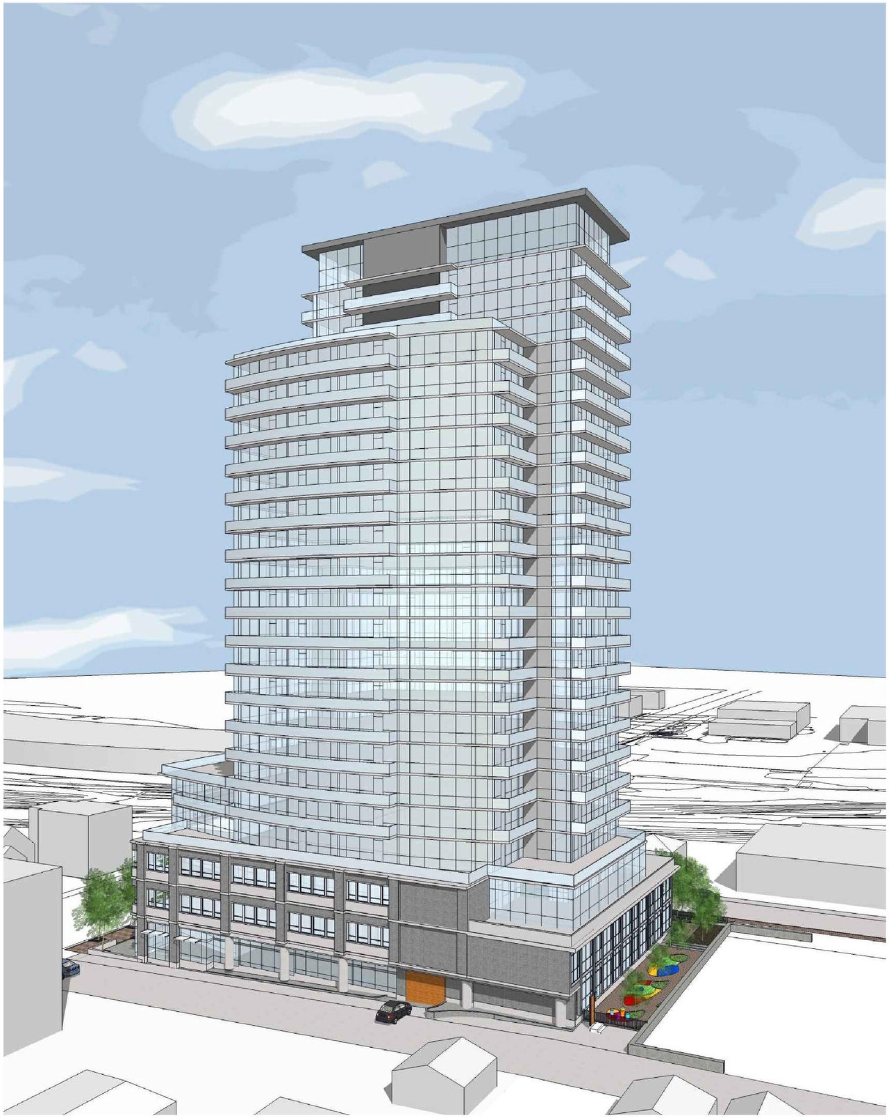 Rendering of building from page 35 of the file '1040 and 1050 Somerset Street West Urban Design Brief1'