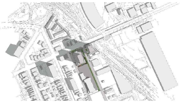 Construction site plan for project from page 45 of the file '1040 and 1050 Somerset Street West Urban Design Brief1'