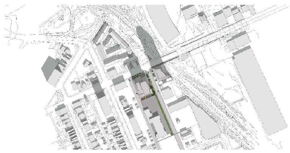 Construction site plan for project from page 45 of the file '1040 and 1050 Somerset Street West Urban Design Brief1'