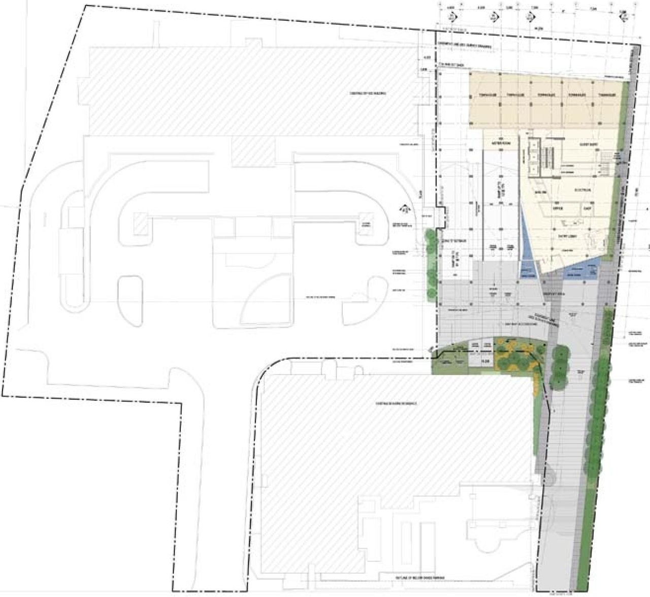 Construction site plan for project from page 10 of the file 'Urban Design Review Panel Formal Submission 2'