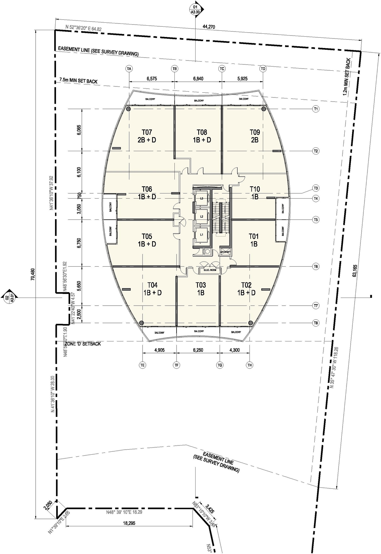 Floor plan for project from page 19 of the file 'Urban Design Review Panel Formal Submission1'