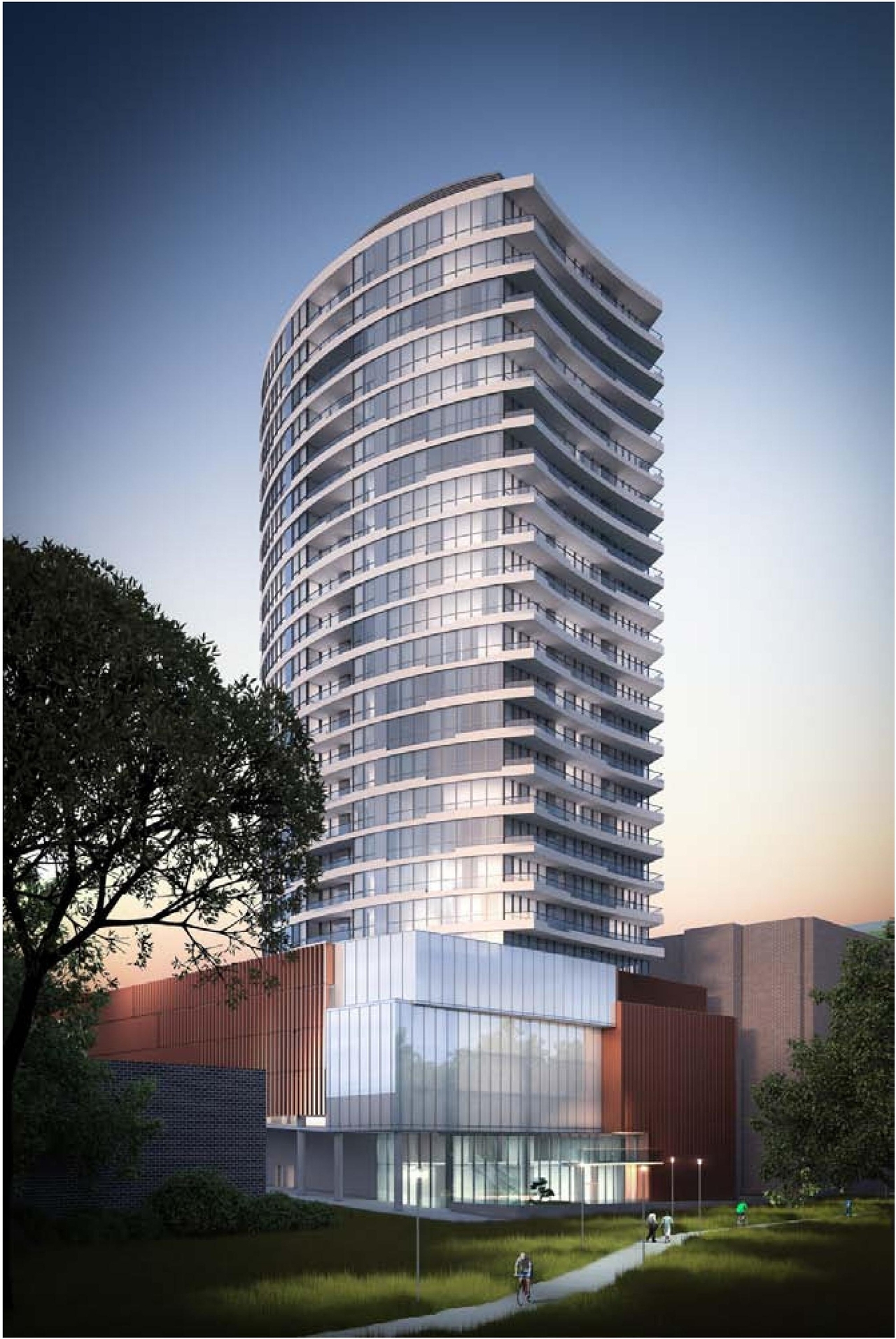 Rendering of building from page 28 of the file 'Urban Design Review Panel Formal Submission1'