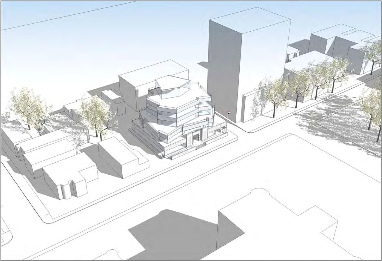 Rendering of building from page 24 of the file 'Formal Design Review Submission.'