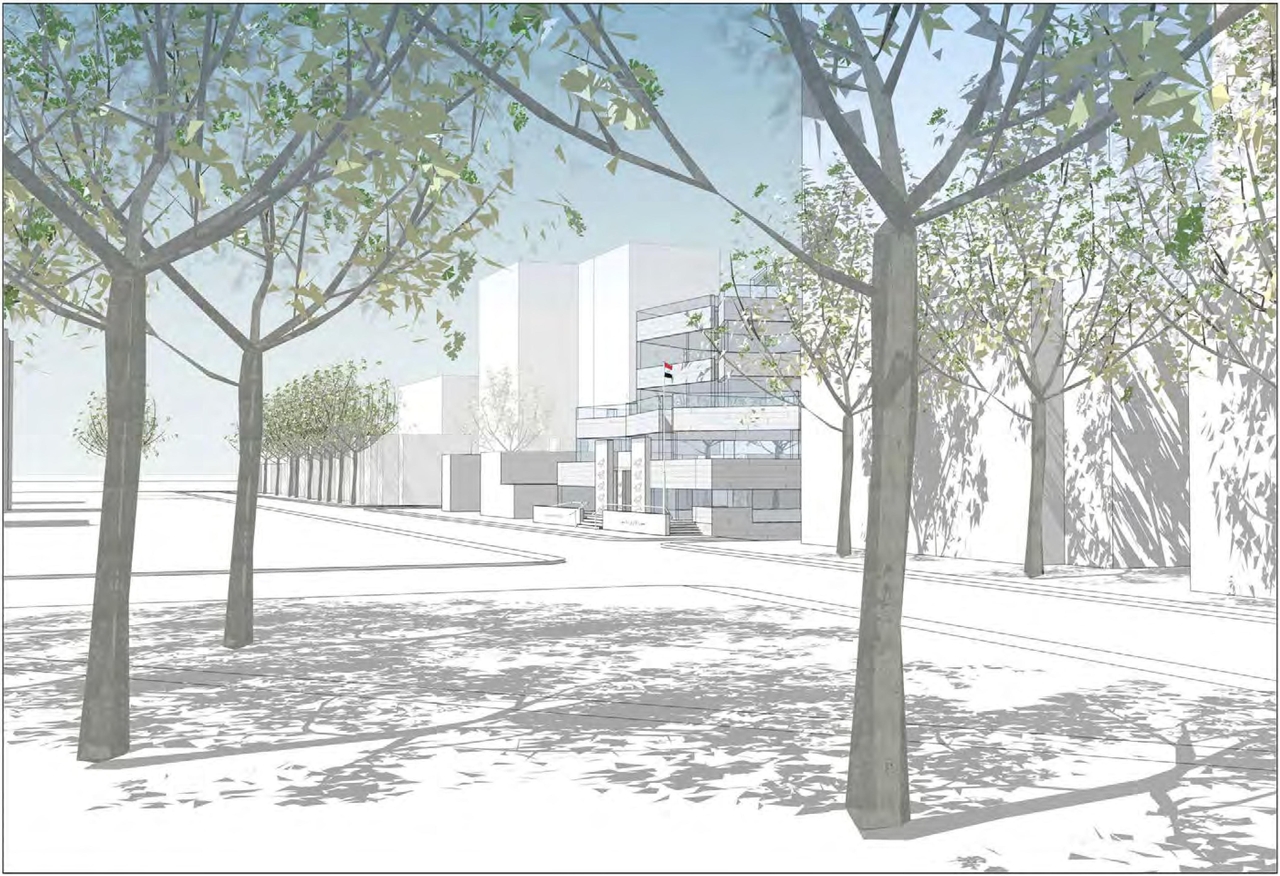 Rendering of building from page 26 of the file 'Formal Design Review Submission.'