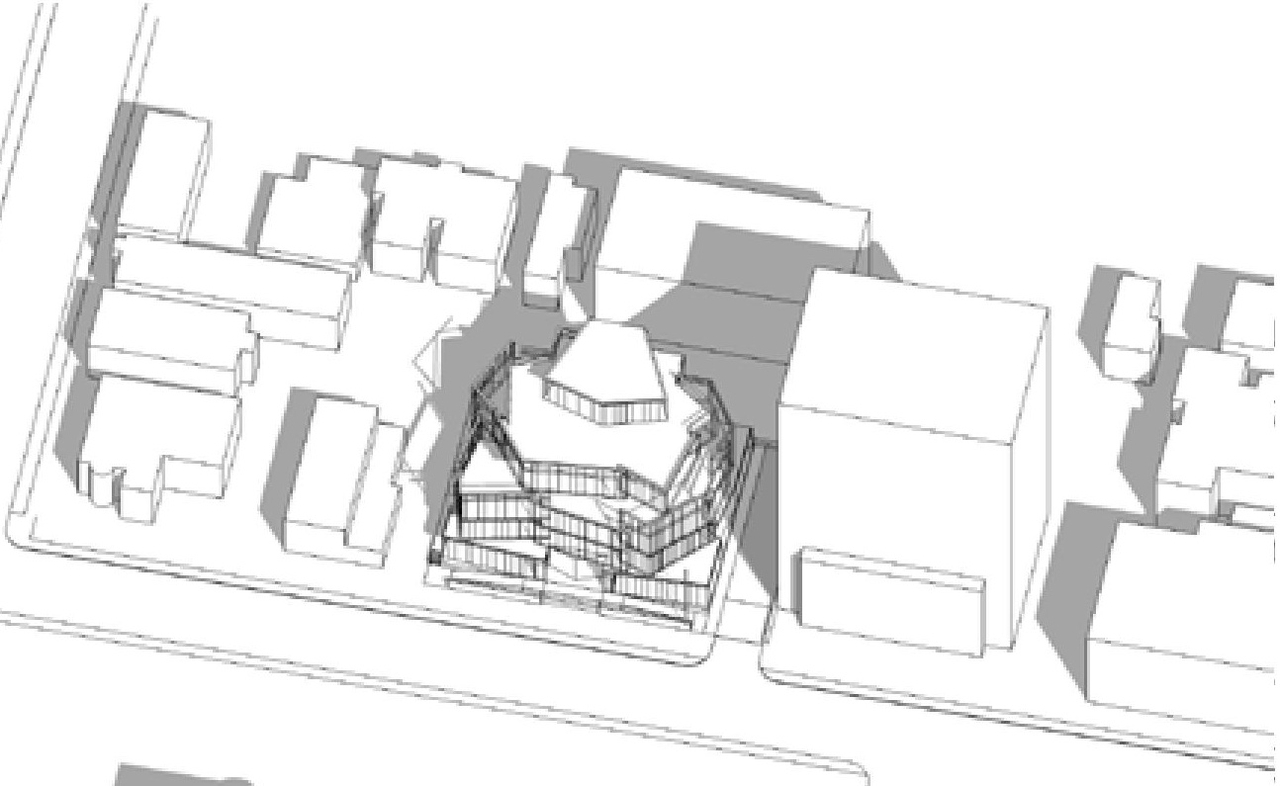 Rendering of building from page 33 of the file 'Formal Design Review Submission.'