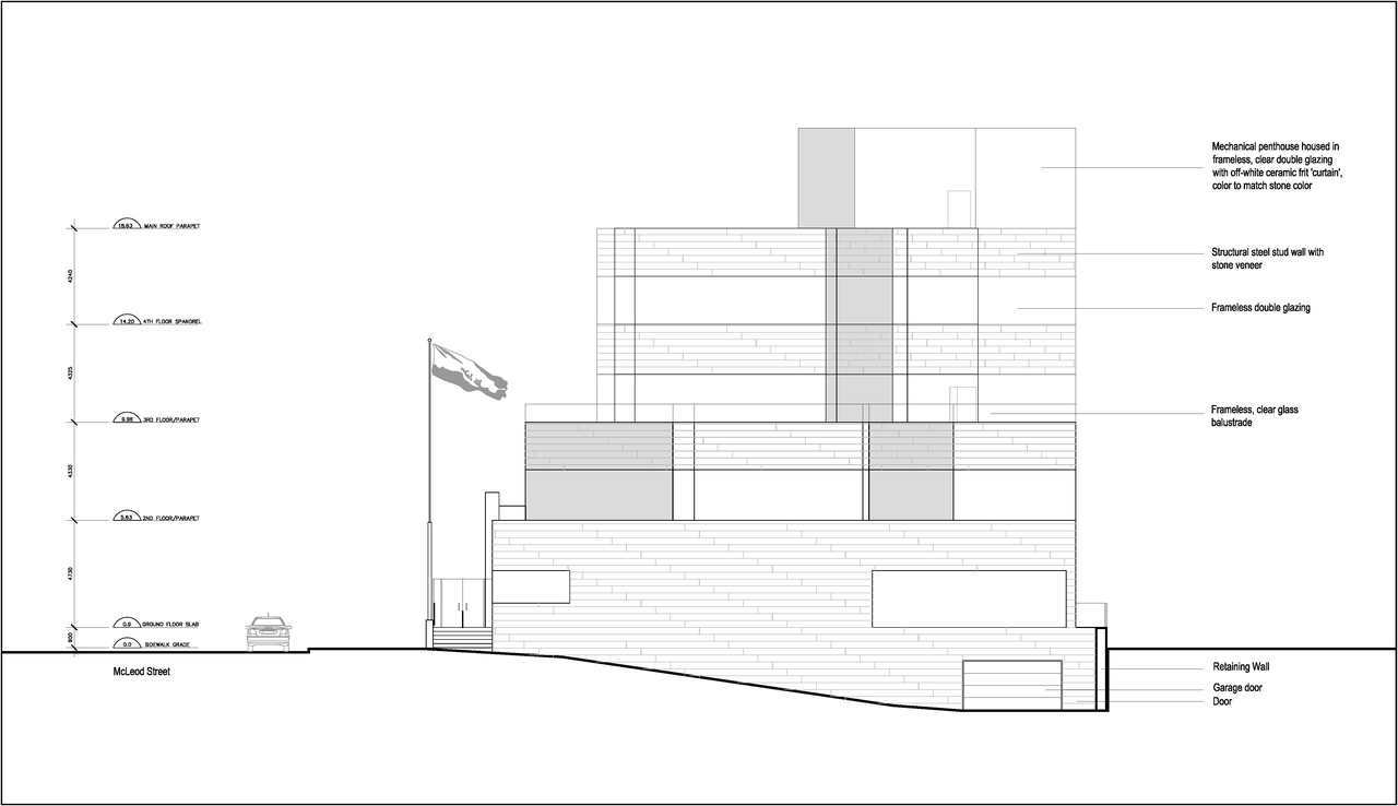 Rendering of building from page 54 of the file 'Formal Design Review Submission.'