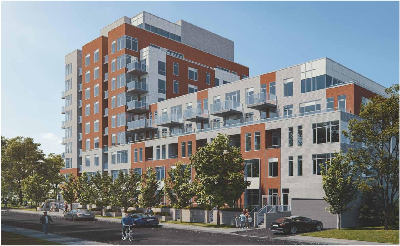 Rendering of building from page 1 of the file '93 Norman - UDRP Presentation May 2021'