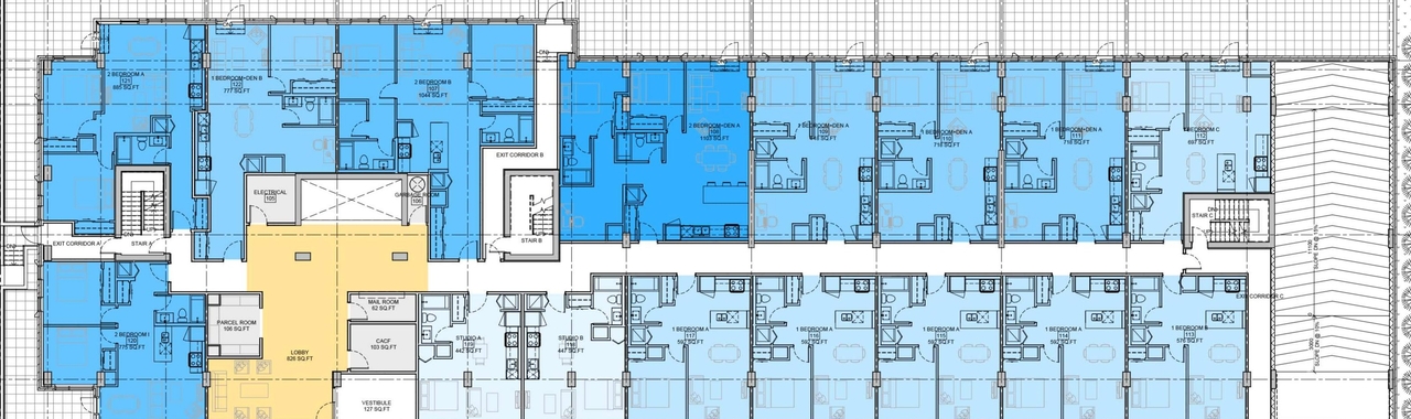 Construction site plan for project from page 19 of the file '93 Norman - UDRP Presentation May 2021'