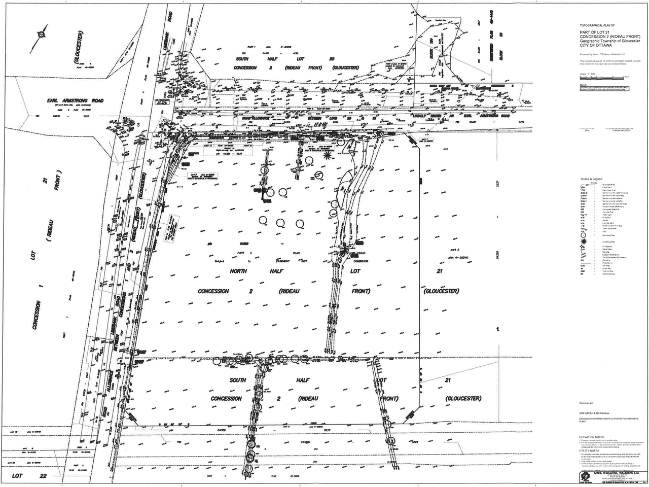 Construction site plan for project from page 38 of the file 'D07-12-14-0067 Servicing Design Brief, Storm Report and Engineering Plans Sub2'