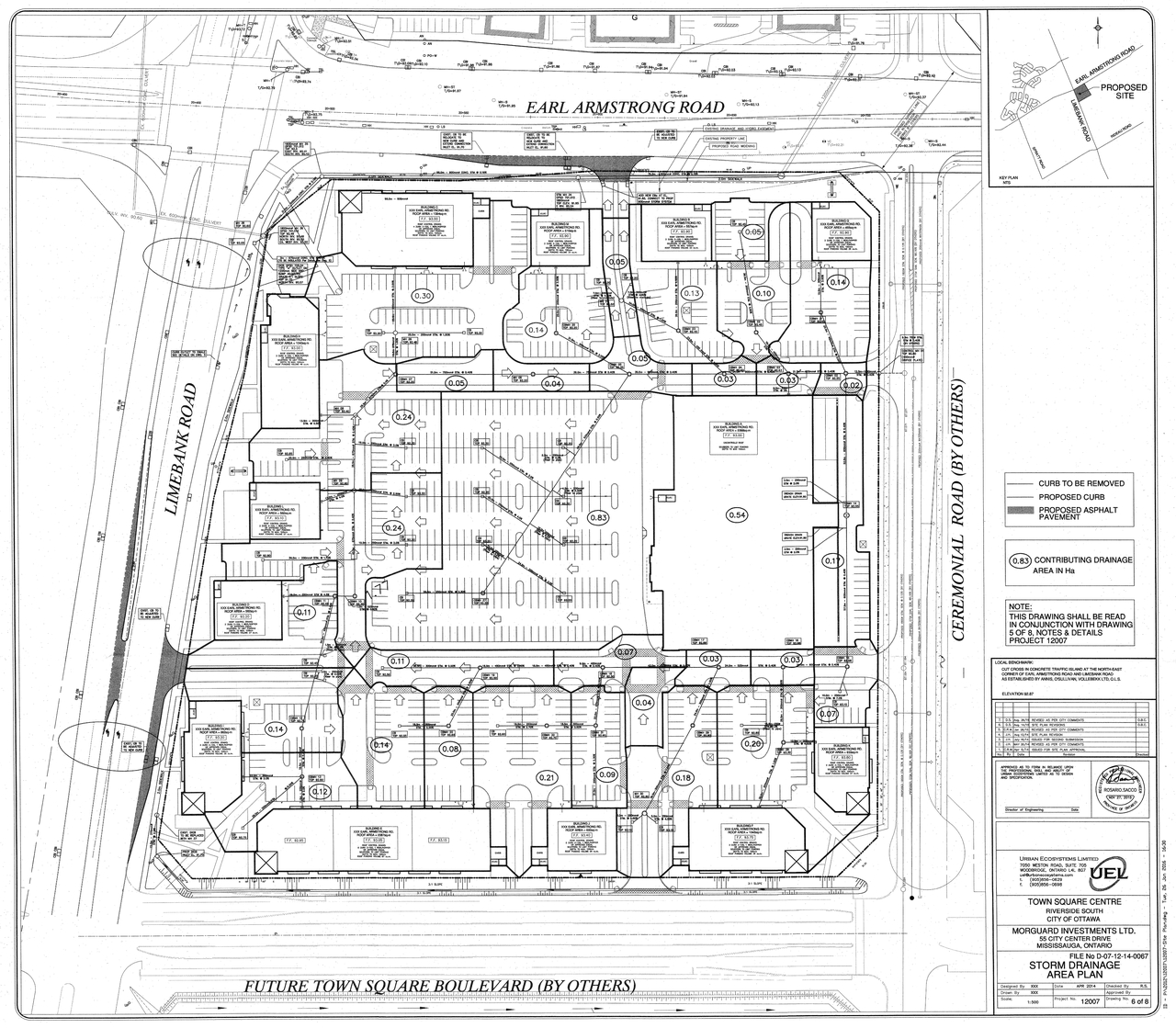 Construction site plan for project from page 117 of the file 'D07-12-14-0067 Servicing Design Brief, Storm Report and Engineering Plans Sub2'