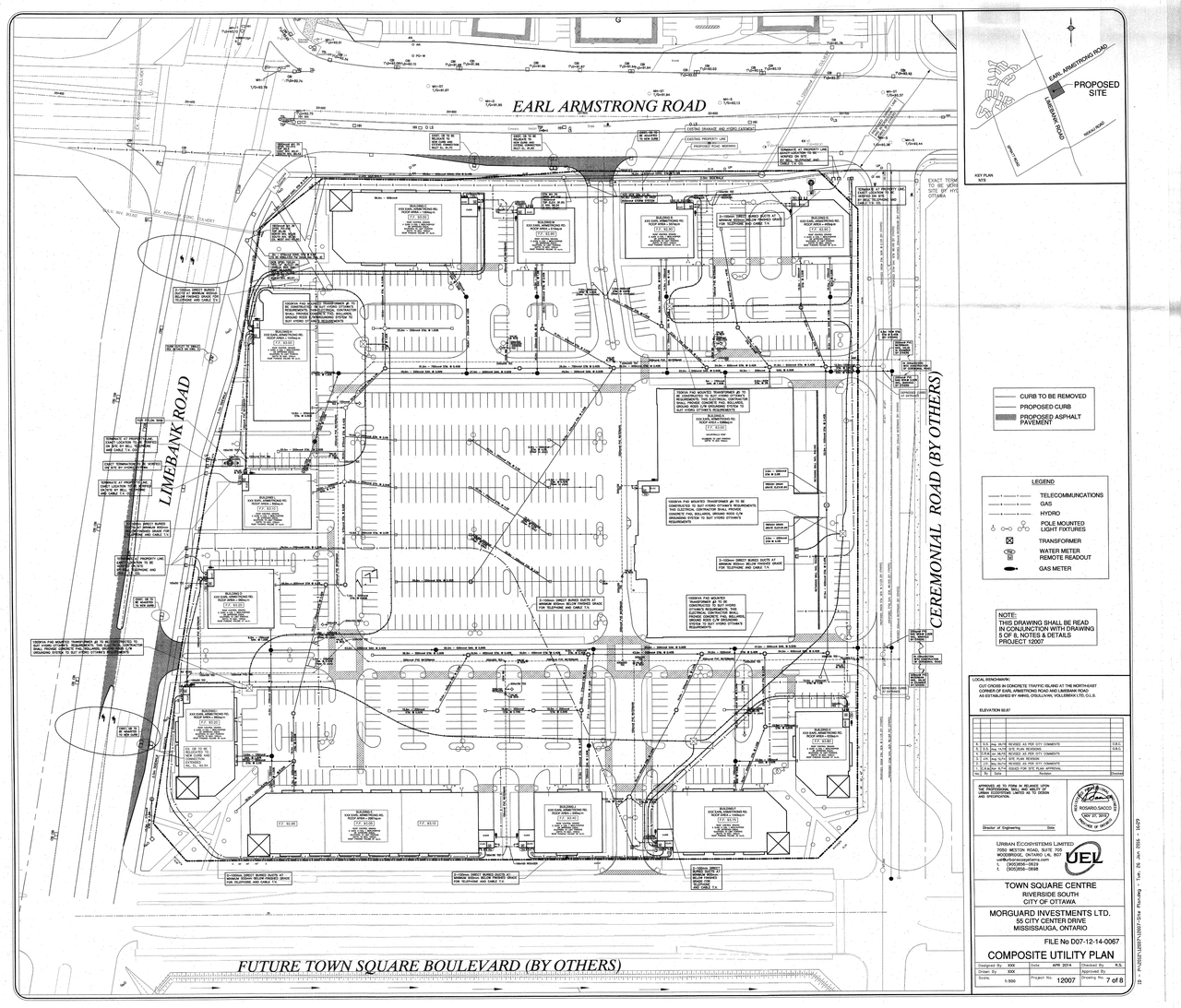 Construction site plan for project from page 118 of the file 'D07-12-14-0067 Servicing Design Brief, Storm Report and Engineering Plans Sub2'