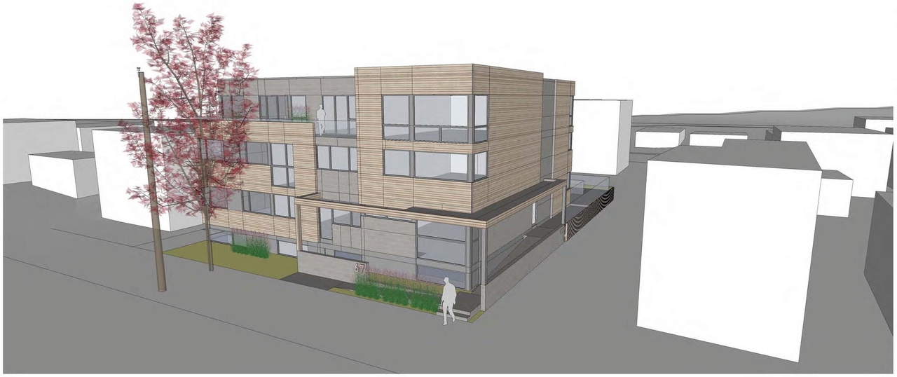 Rendering of building from page 1 of the file 'D07-12-14-0078 perspectives'
