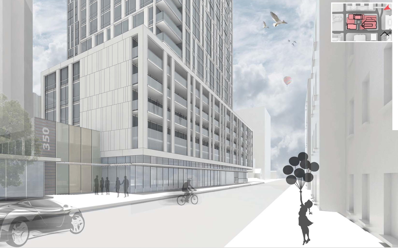 Rendering of building from page 39 of the file 'D07-12-15-0117 Design Brief'