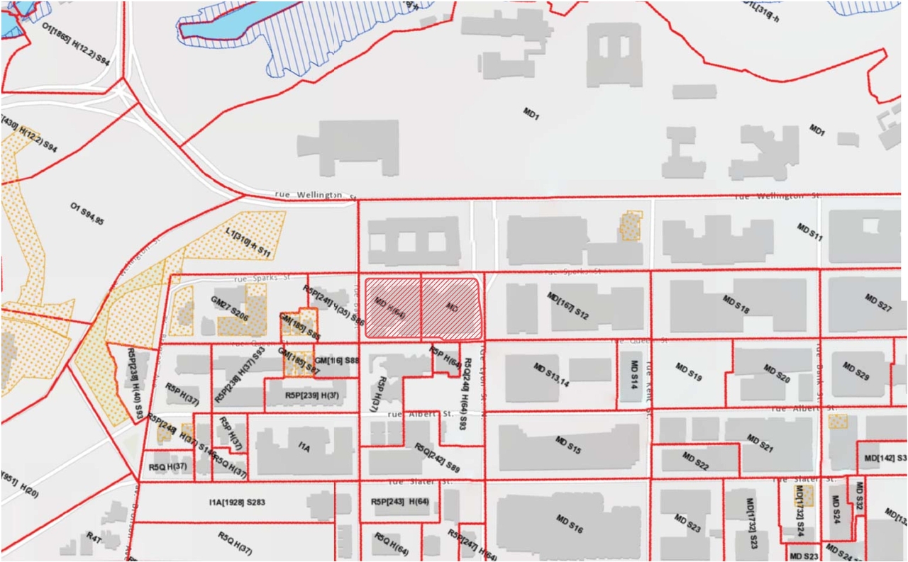 Construction site plan for project from page 17 of the file 'D07-12-15-0117 Design Brief REVISION 1'