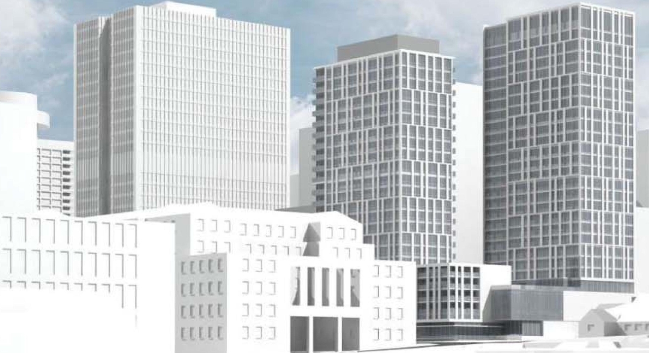 Rendering of building from page 22 of the file 'D07-12-15-0117 Design Brief REVISION 1'