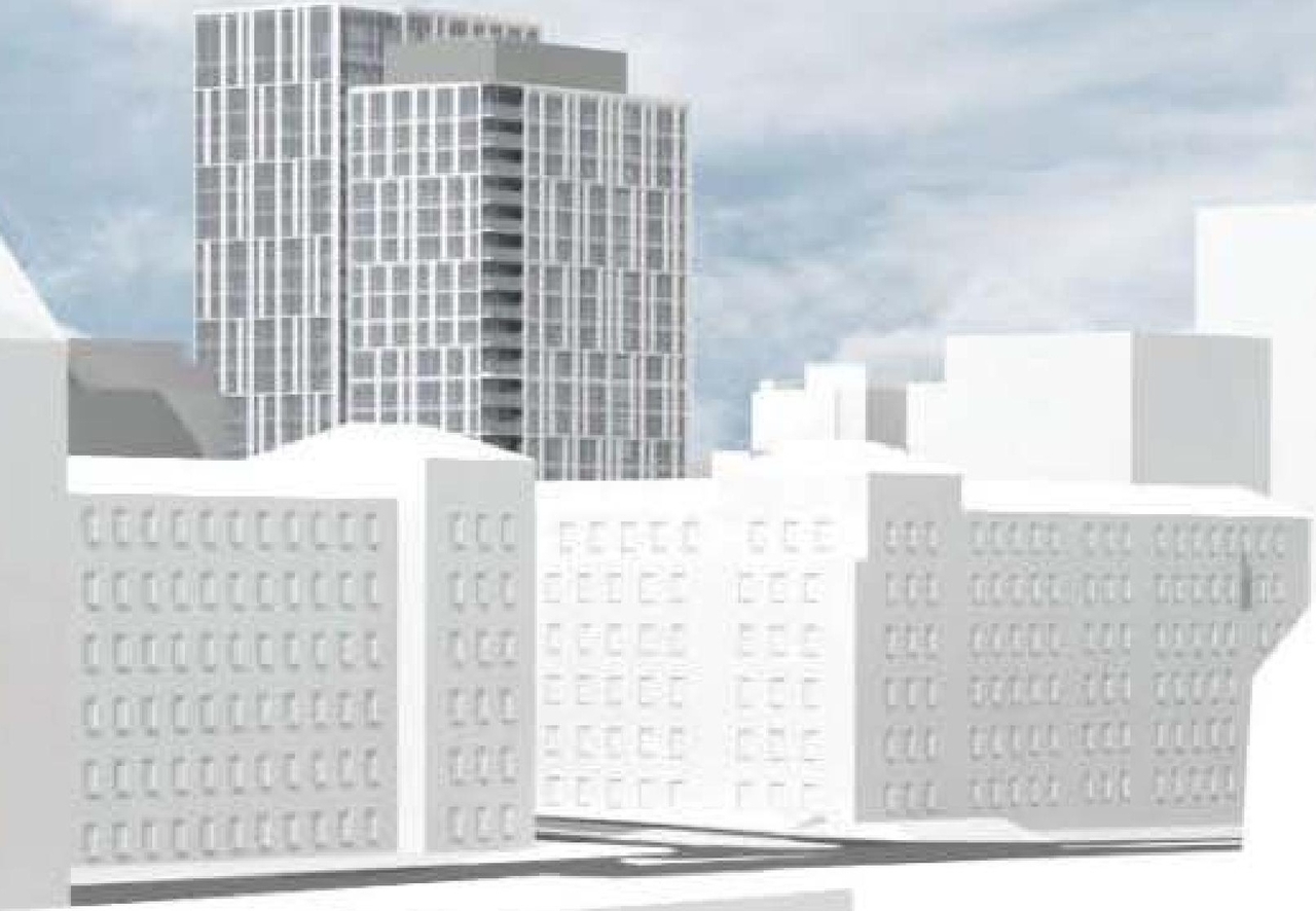 Rendering of building from page 24 of the file 'D07-12-15-0117 Design Brief REVISION 1'