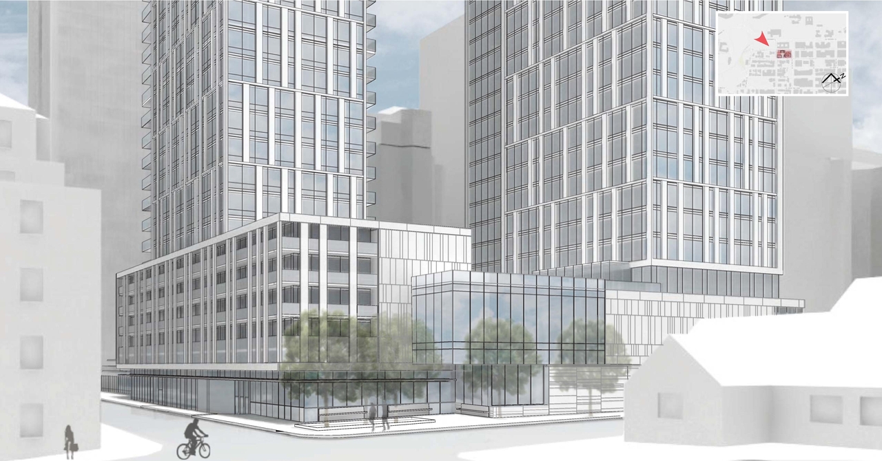 Rendering of building from page 29 of the file 'D07-12-15-0117 Design Brief REVISION 1'