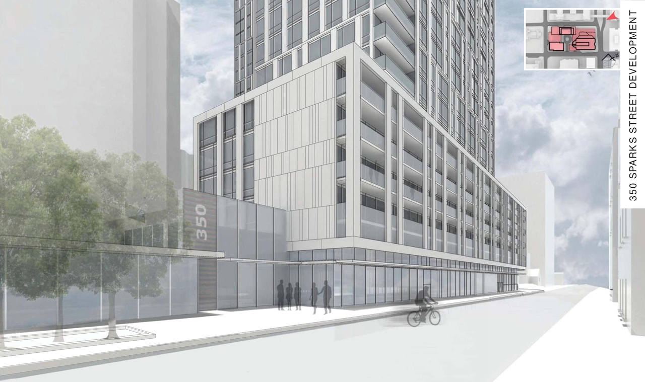 Rendering of building from page 32 of the file 'D07-12-15-0117 Design Brief REVISION 1'