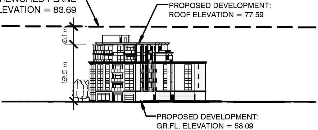 Rendering of building from page 10 of the file 'D07-12-16-0045 Urban Design Review Panel Submission'