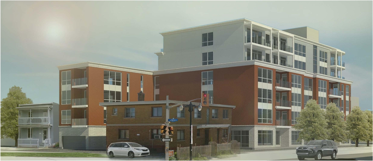Rendering of building from page 18 of the file 'D07-12-16-0045 Urban Design Review Panel Submission'