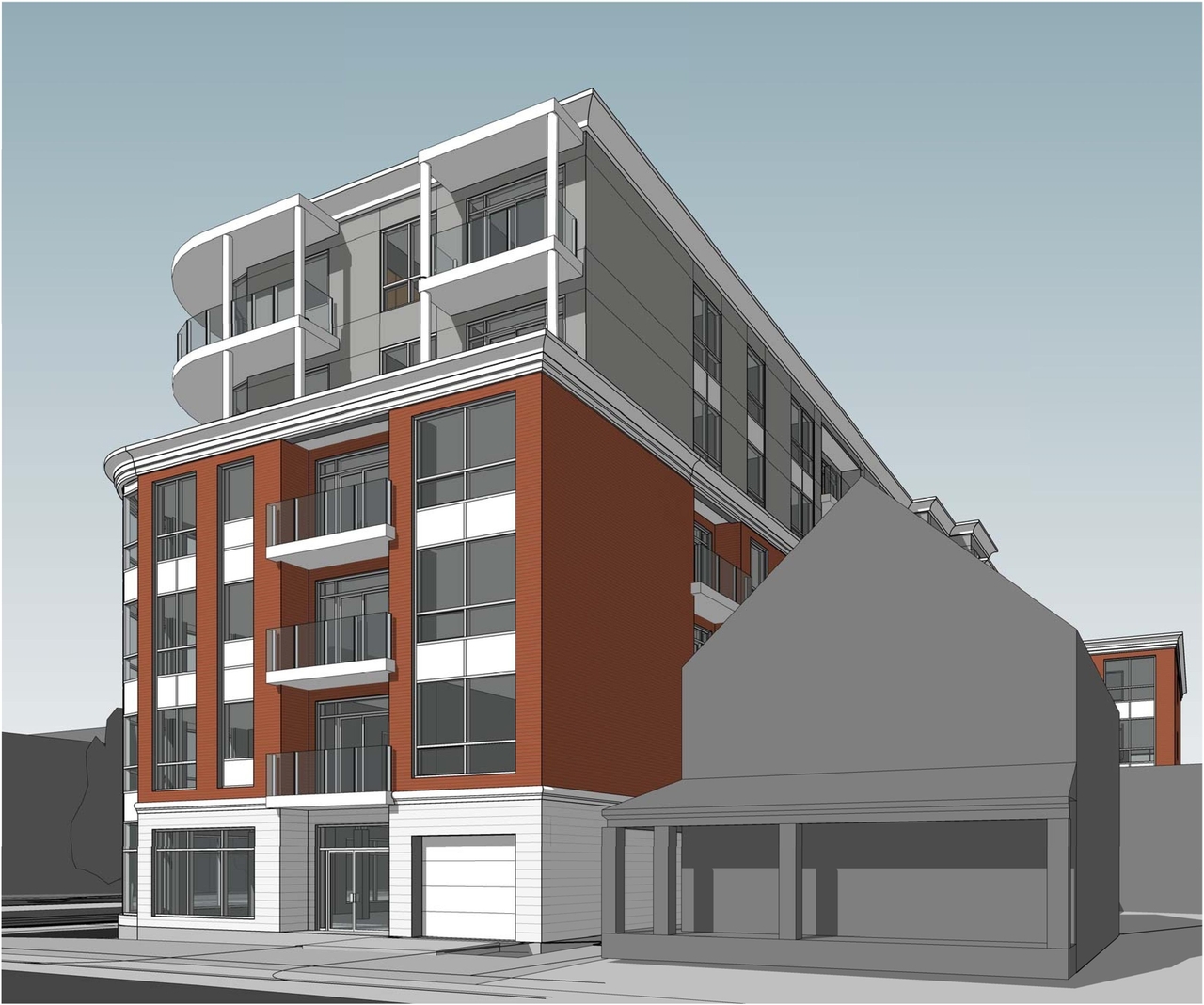 Rendering of building from page 20 of the file 'D07-12-16-0045 Urban Design Review Panel Submission'