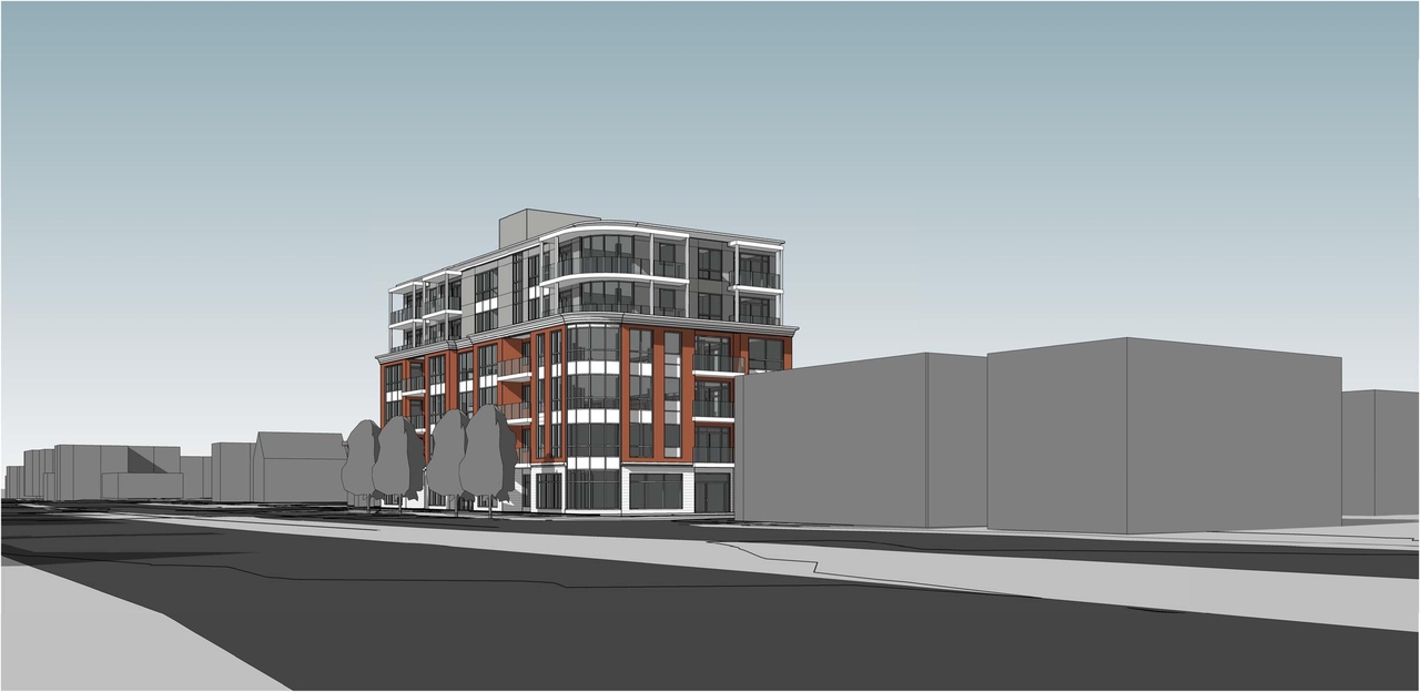 Rendering of building from page 21 of the file 'D07-12-16-0045 Urban Design Review Panel Submission'