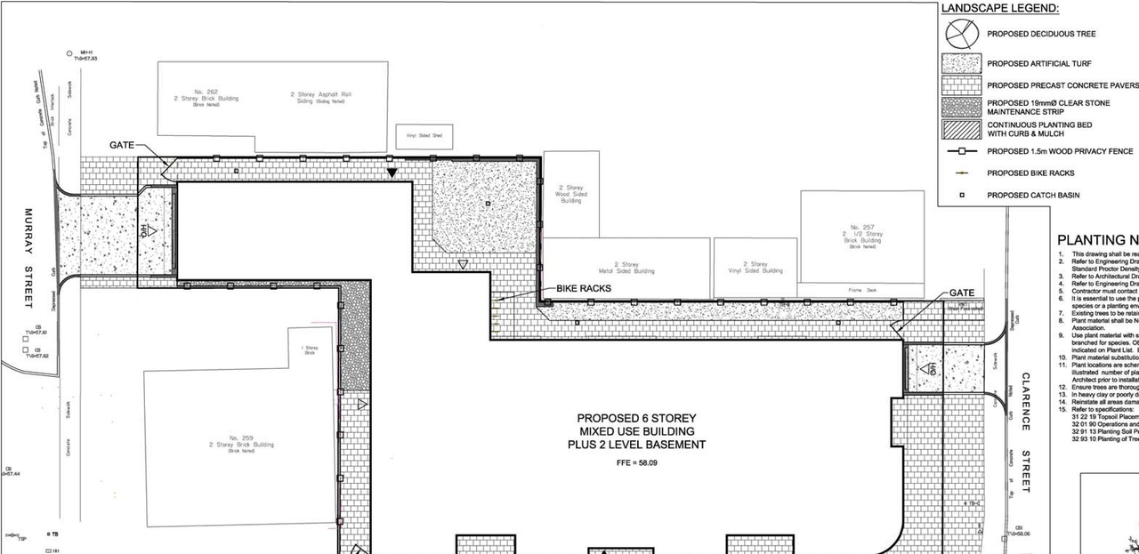 Construction site plan for project from page 27 of the file 'D07-12-16-0045 Urban Design Review Panel Submission'