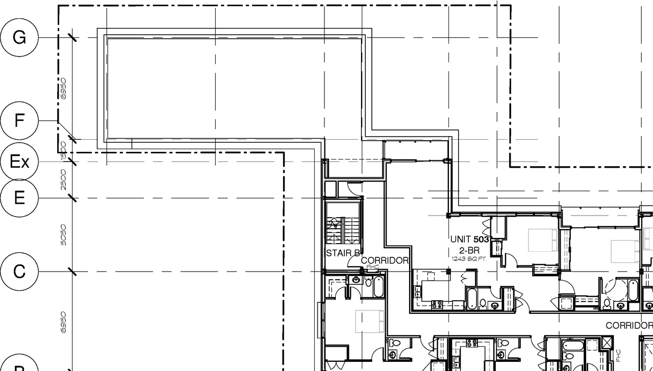 Floor plan for project from page 34 of the file 'D07-12-16-0045 Urban Design Review Panel Submission'
