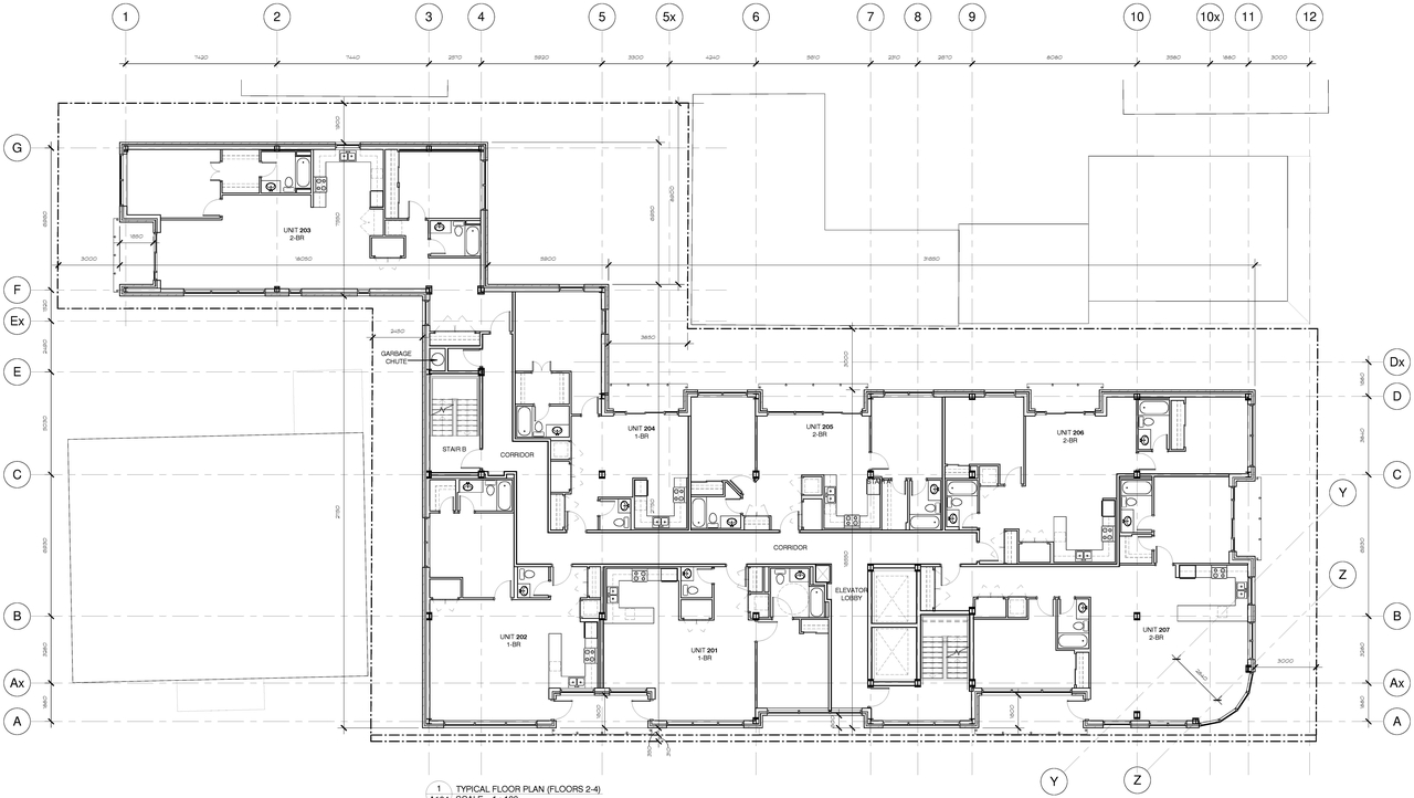 Floor plan for project from page 4 of the file 'D07-12-16-0045 Floor Plans'