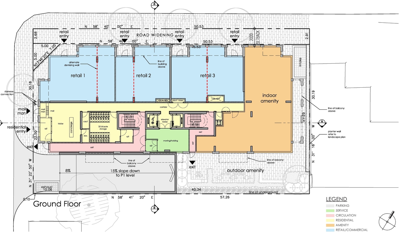 Floor plan for project from page 12 of the file 'Urban Design Review Package_594 Rideau Street'