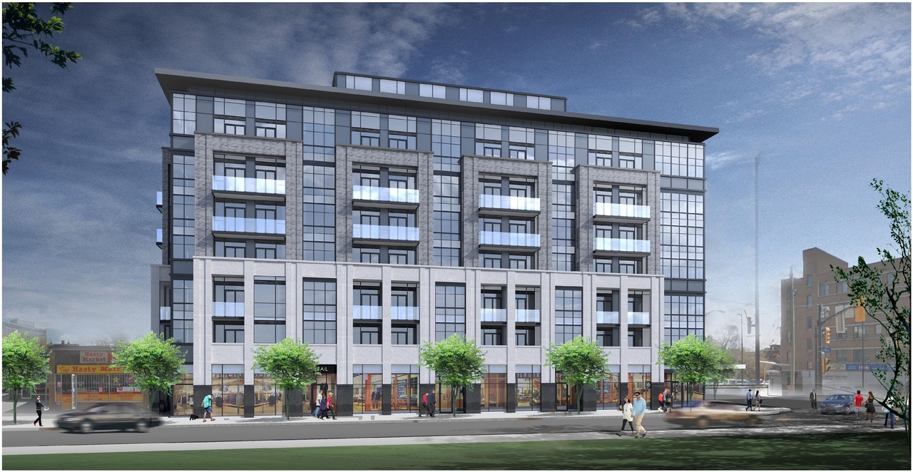 Rendering of building from page 27 of the file 'Urban Design Review Package_594 Rideau Street'