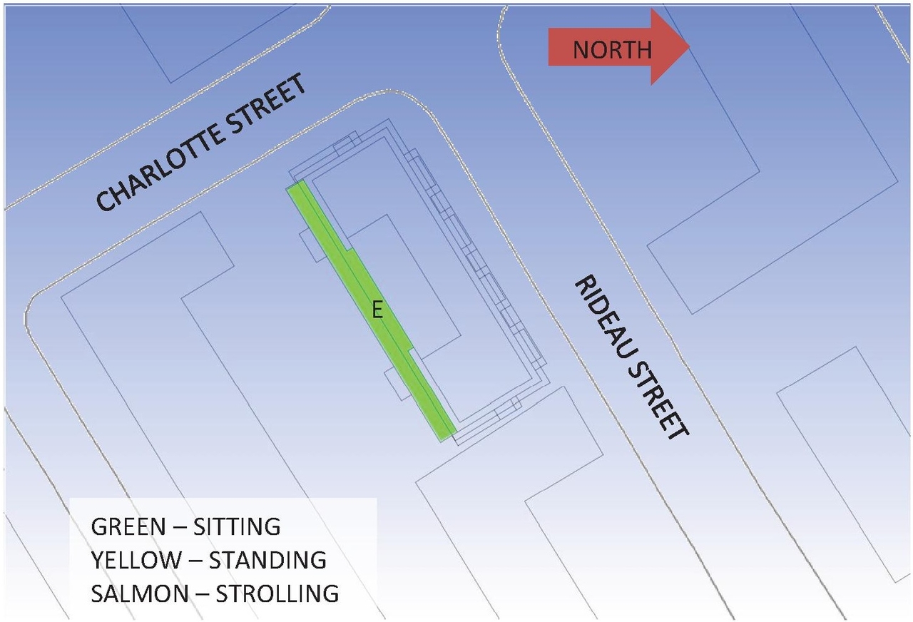 Construction site plan for project from page 34 of the file 'Urban Design Review Package_594 Rideau Street'