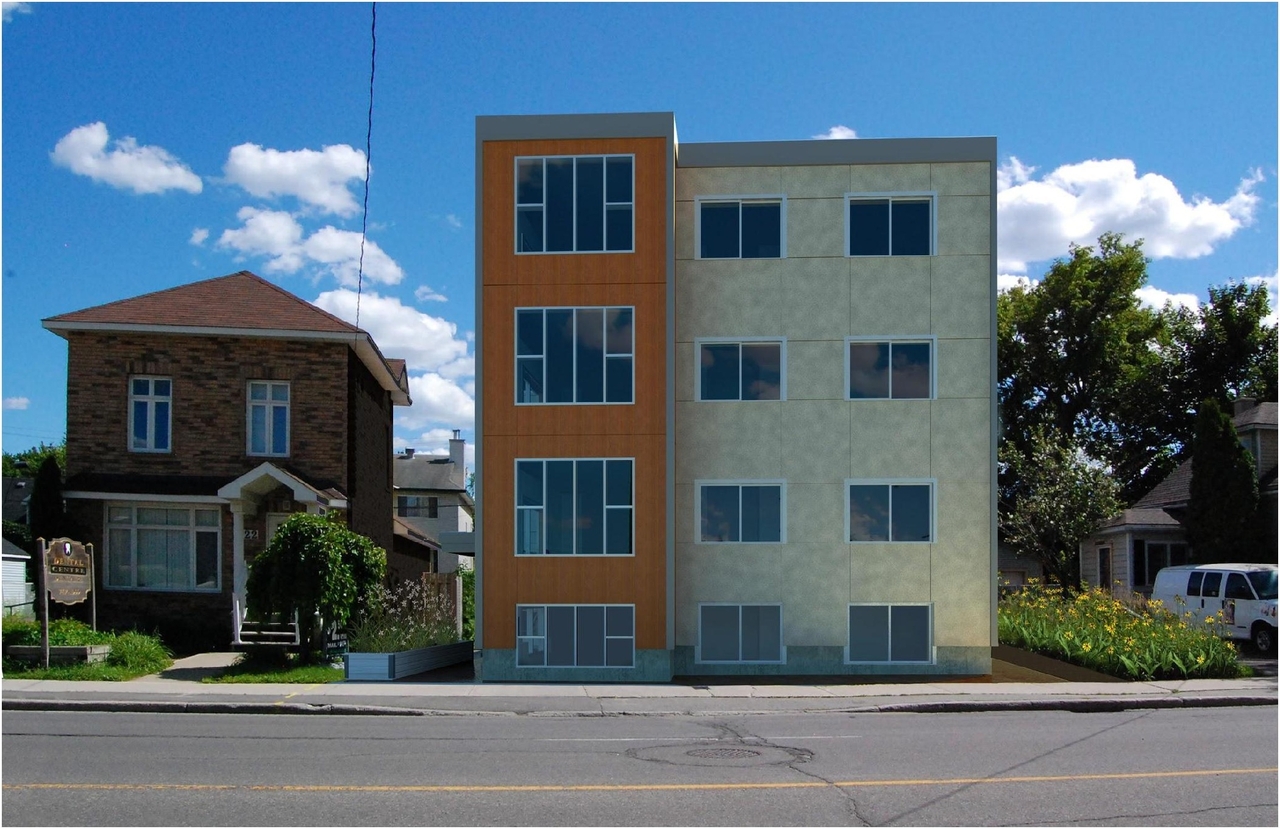 Rendering of building from page 1 of the file 'Design Brief_18 McArthur'