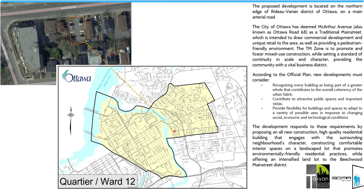 Construction site plan for project from page 3 of the file 'Design Brief_18 McArthur'