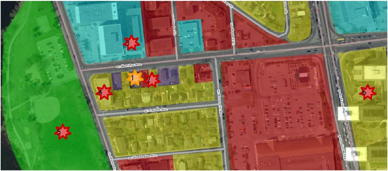 Construction site plan for project from page 4 of the file 'Design Brief_18 McArthur'
