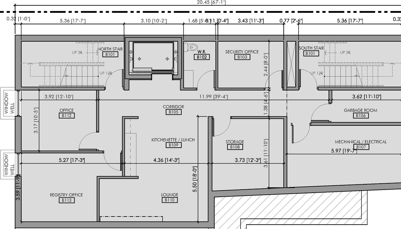 Construction site plan for project from page 1 of the file 'Nov 2017 Revsied Floor Plans and Elevations'