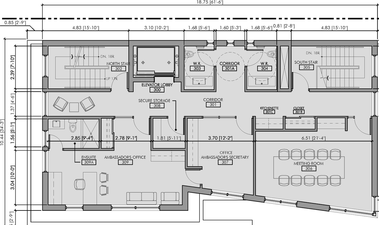 Construction site plan for project from page 4 of the file 'Nov 2017 Revsied Floor Plans and Elevations'