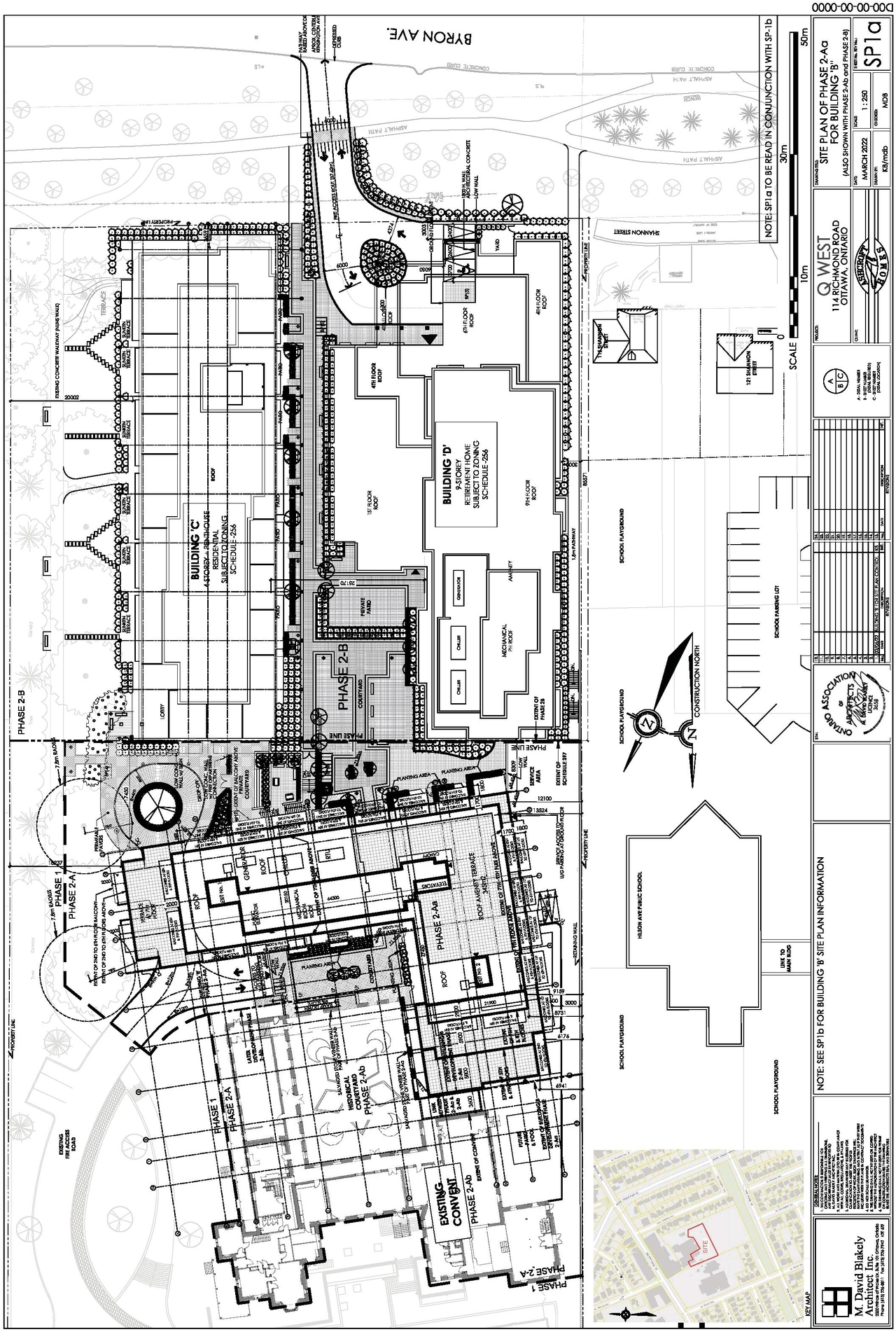 Construction site plan for project from page 7 of the file '2022-11-17 - Design Brief - D07-12-18-0080'
