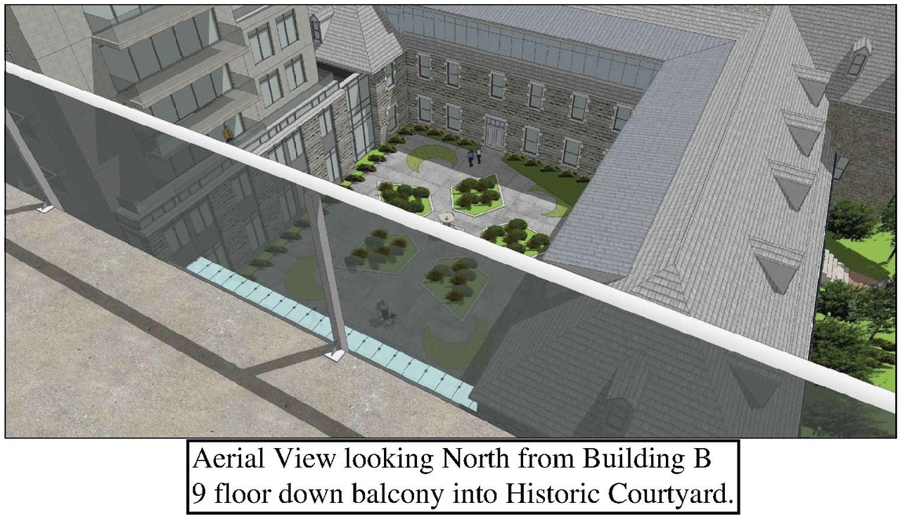 Rendering of building from page 23 of the file '2023-05-09 - Architectural Design Brief - D07-12-18-0080'