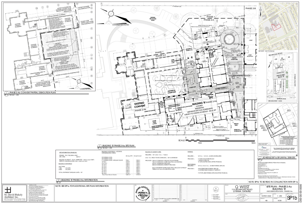 Construction site plan for project from page 2 of the file '2022-11-17 - Detail Site and Floor Plans - D07-12-18-0080'
