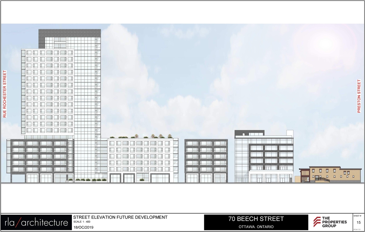 Rendering of building from page 14 of the file '2019-10-28 - Design Brief - Urban Design Review Panel - D07-12-19-0054'