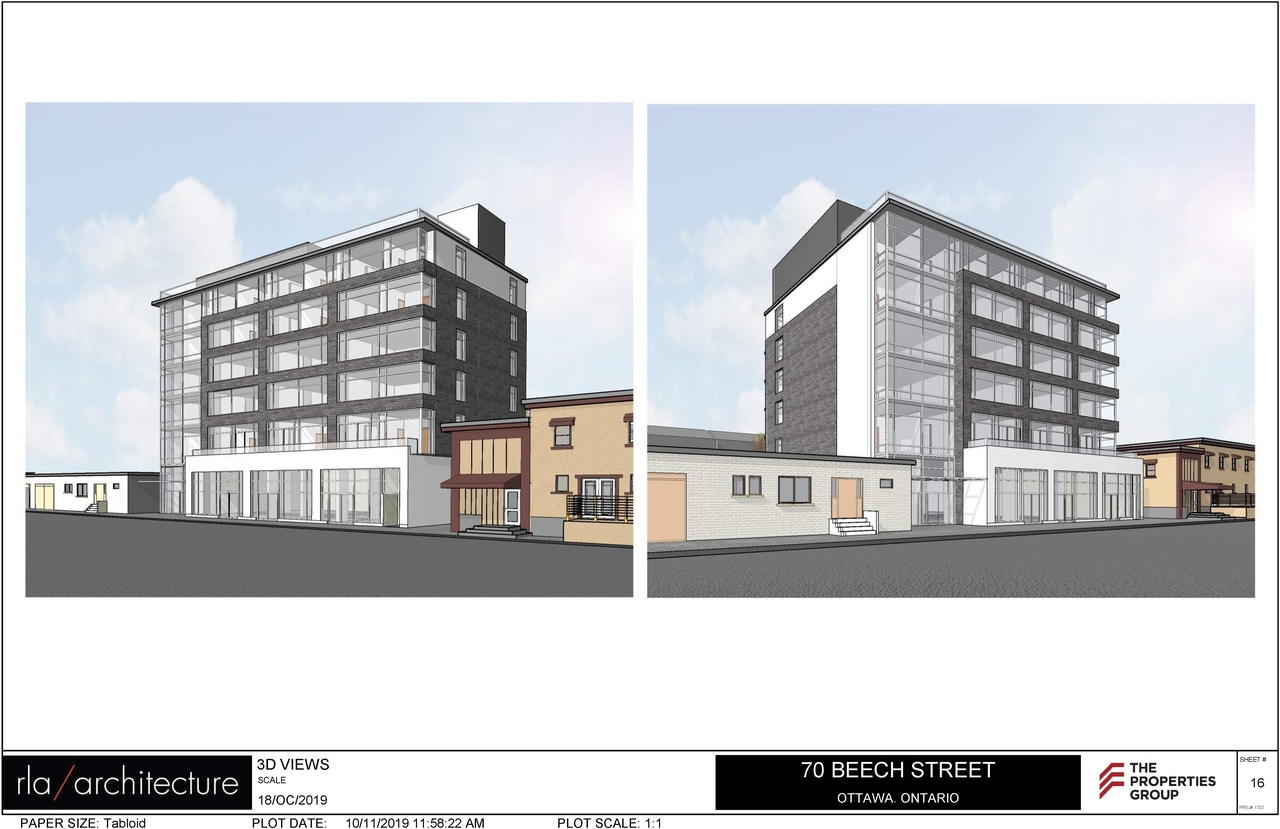 Rendering of building from page 15 of the file '2019-10-28 - Design Brief - Urban Design Review Panel - D07-12-19-0054'