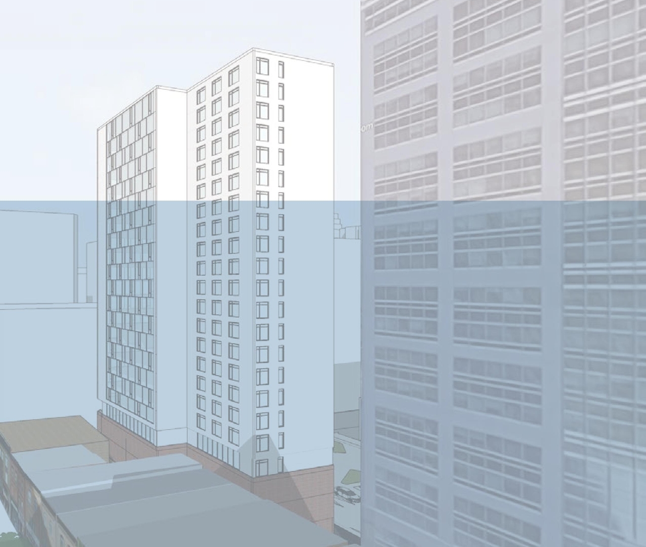Rendering of building from page 25 of the file '2019-06-03 - Design Brief'