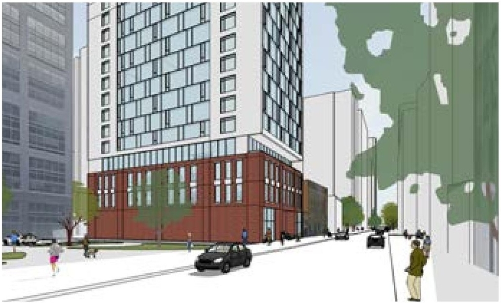 Rendering of building from page 34 of the file '2019-06-03 - Design Brief'