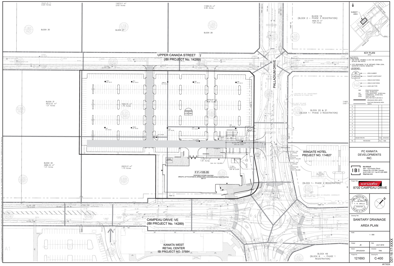 Construction site plan for project from page 30 of the file '2019-07-17 - Design Brief - D07-12-19-0122'