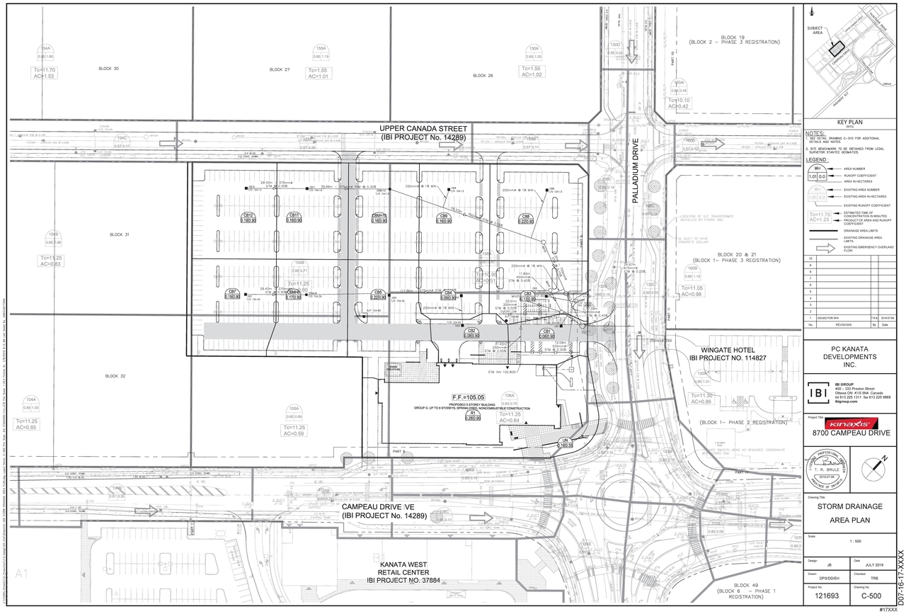 Construction site plan for project from page 35 of the file '2019-07-17 - Design Brief - D07-12-19-0122'