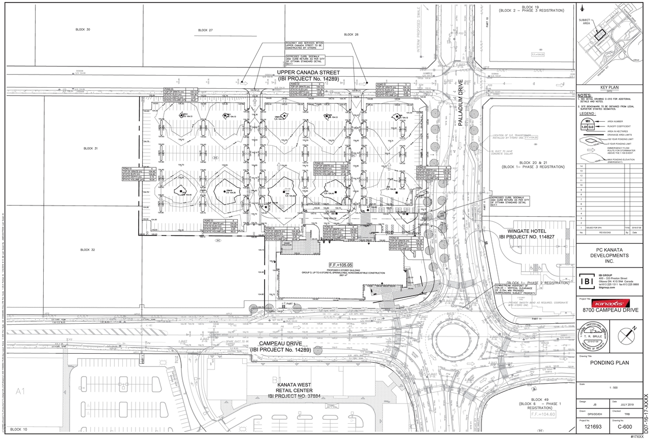 Construction site plan for project from page 36 of the file '2019-07-17 - Design Brief - D07-12-19-0122'