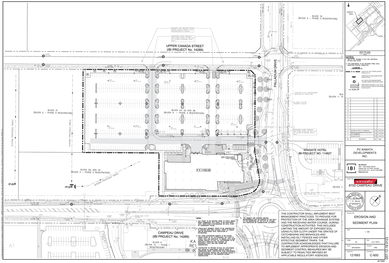 Construction site plan for project from page 62 of the file '2019-11-05 - Design Brief - D07-12-19-0122'