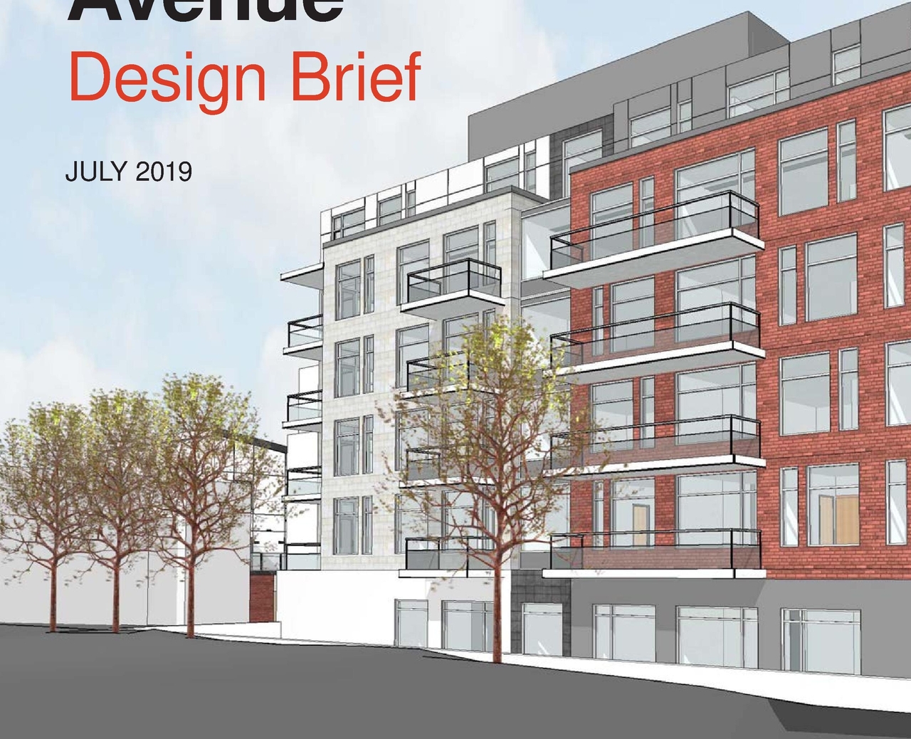 Rendering of building from page 1 of the file '2019-08-12 - Design Brief - D07-12-19-0126'