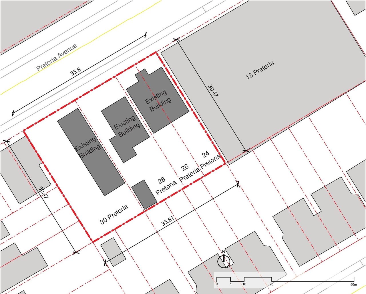 Construction site plan for project from page 7 of the file '2019-08-12 - Design Brief - D07-12-19-0126'